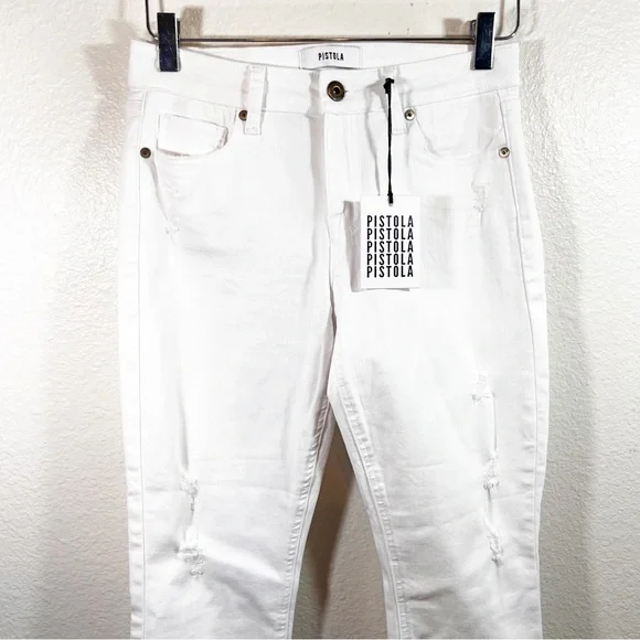 PISTOLA Jennifer Oslo white skinny jeans - Picture 2 of 8